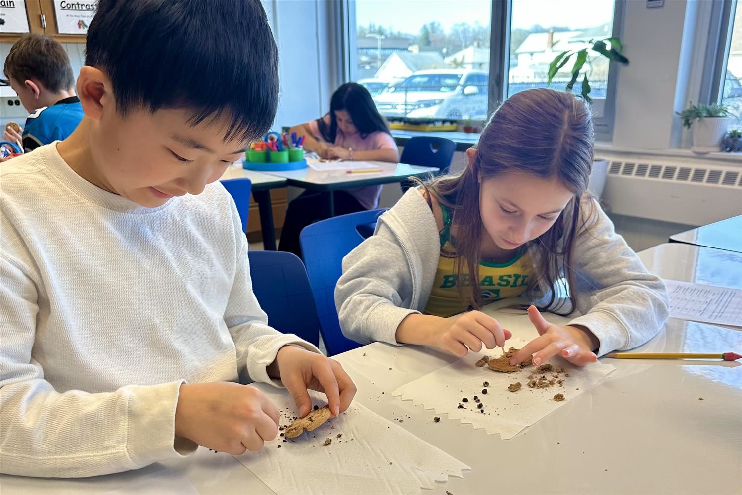 students with cookies